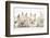 Four Baby Lionhead Cross Lop Bunnies in a Row-Mark Taylor-Framed Photographic Print