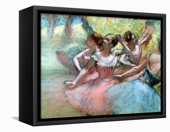 Four Ballerinas on the Stage-Edgar Degas-Framed Premier Image Canvas