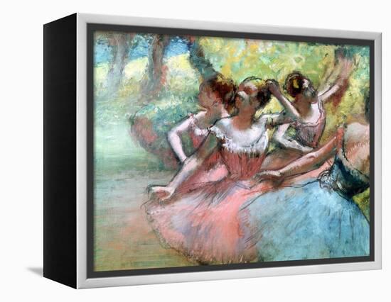 Four Ballerinas on the Stage-Edgar Degas-Framed Premier Image Canvas