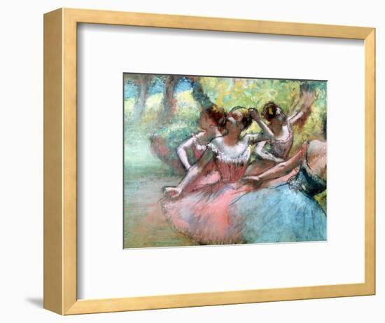 Four Ballerinas on the Stage-Edgar Degas-Framed Premium Giclee Print