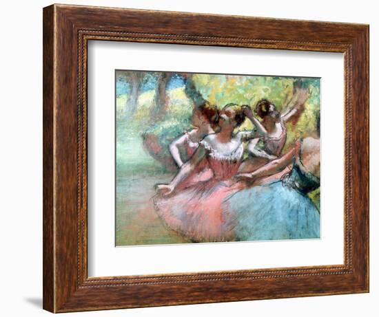 Four Ballerinas on the Stage-Edgar Degas-Framed Premium Giclee Print