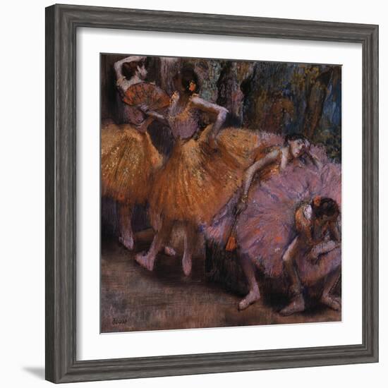 Four Ballerinas Resting-Edgar Degas-Framed Giclee Print