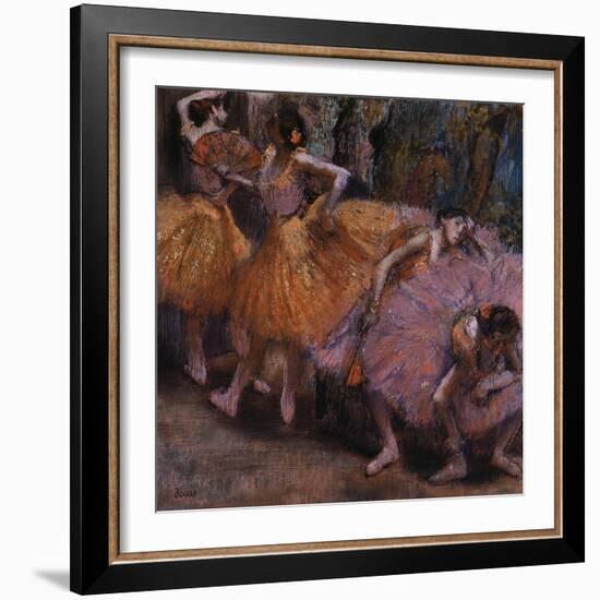 Four Ballerinas Resting-Edgar Degas-Framed Giclee Print