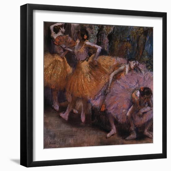 Four Ballerinas Resting-Edgar Degas-Framed Giclee Print