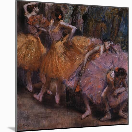 Four Ballerinas Resting-Edgar Degas-Mounted Giclee Print