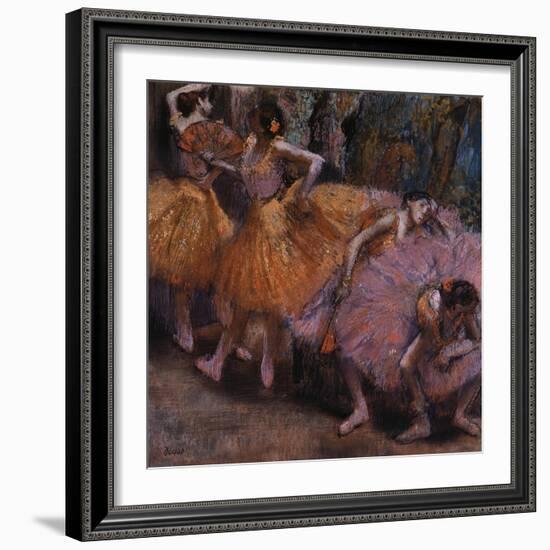 Four Ballerinas Resting-Edgar Degas-Framed Giclee Print