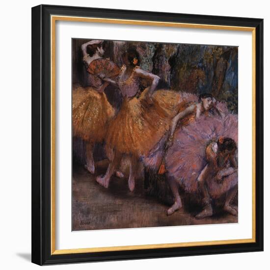 Four Ballerinas Resting-Edgar Degas-Framed Giclee Print