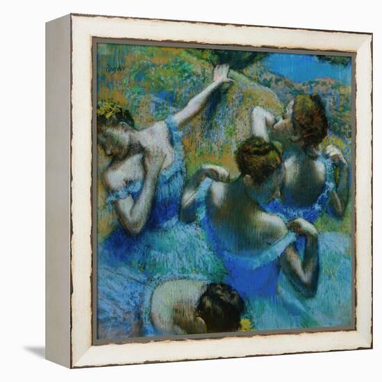 Four Ballerinas Straightening Up in the Wings-Edgar Degas-Framed Premier Image Canvas