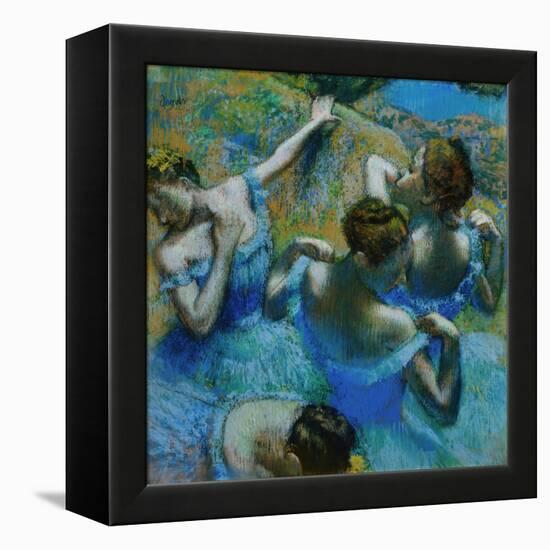 Four Ballerinas Straightening Up in the Wings-Edgar Degas-Framed Premier Image Canvas