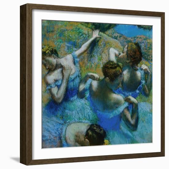 Four Ballerinas Straightening Up in the Wings-Edgar Degas-Framed Giclee Print