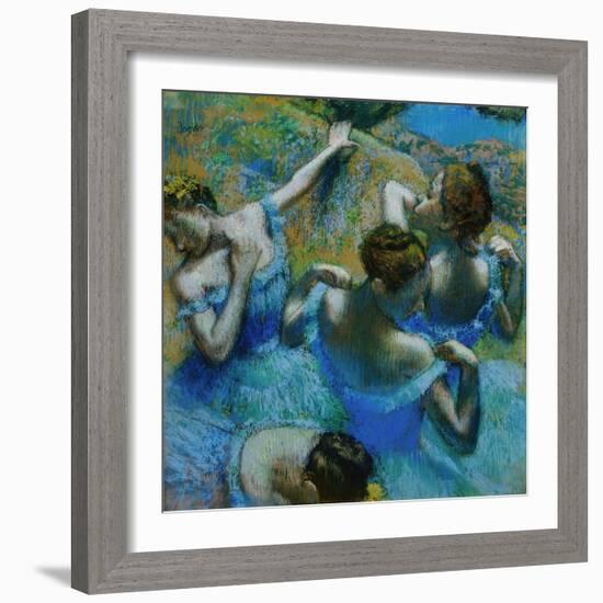 Four Ballerinas Straightening Up in the Wings-Edgar Degas-Framed Giclee Print