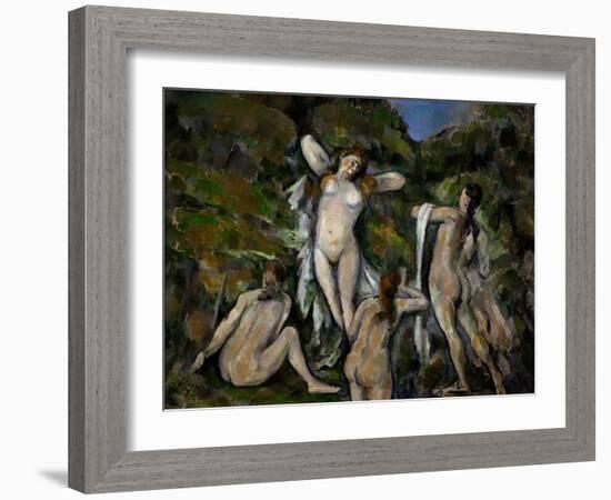 Four Bathers, 1888-1890-Paul Cézanne-Framed Giclee Print