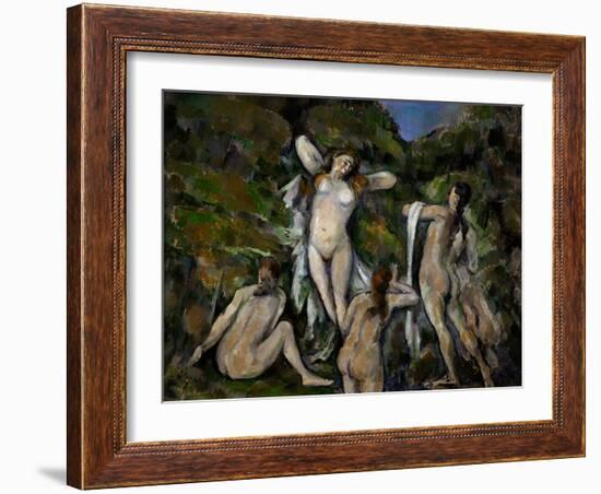 Four Bathers, 1888-1890-Paul Cézanne-Framed Giclee Print