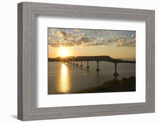 Four Bears Bridge Stretches across the Missouri River, North Dakota-Angel Wynn-Framed Photographic Print