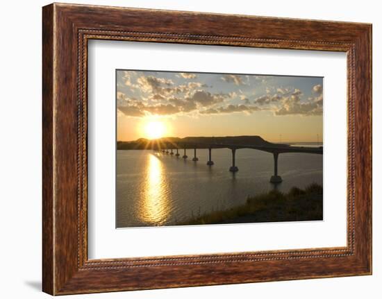 Four Bears Bridge Stretches across the Missouri River, North Dakota-Angel Wynn-Framed Photographic Print