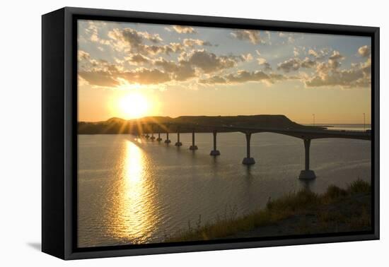 Four Bears Bridge Stretches across the Missouri River, North Dakota-Angel Wynn-Framed Premier Image Canvas