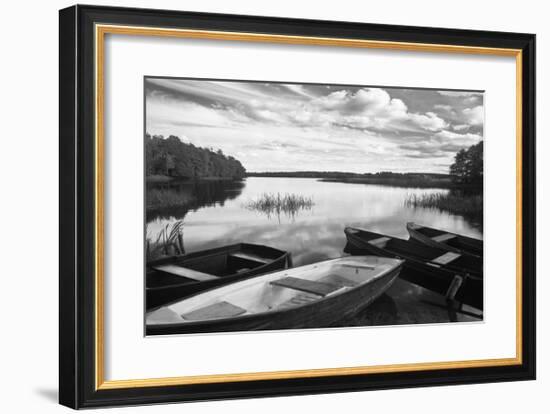 Four Boats at Sunset-Monte Nagler-Framed Giclee Print