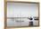 Four Boats & Seagull-Moises Levy-Framed Premier Image Canvas