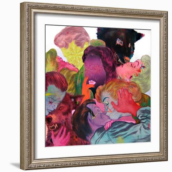 Four Boys and Five Girls-Shark Toof-Framed Art Print