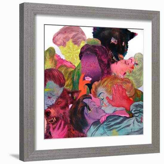 Four Boys and Five Girls-Shark Toof-Framed Art Print