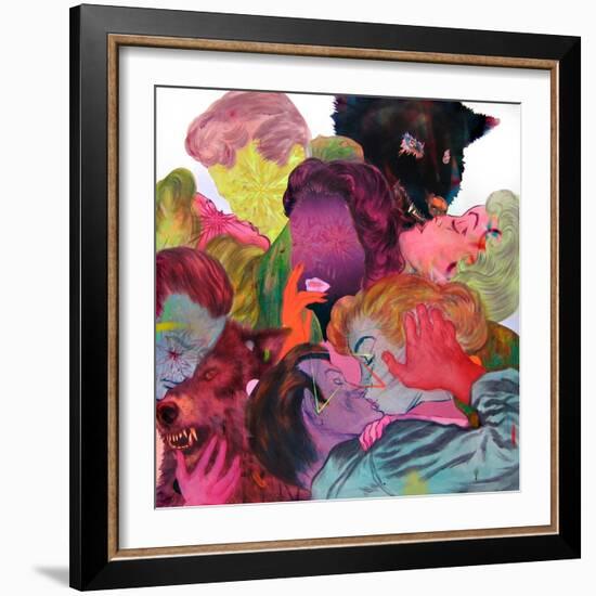 Four Boys and Five Girls-Shark Toof-Framed Art Print