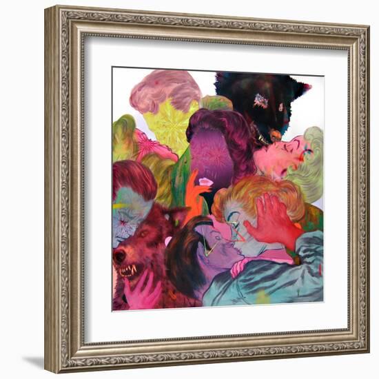 Four Boys and Five Girls-Shark Toof-Framed Art Print