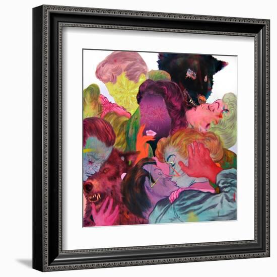 Four Boys and Five Girls-Shark Toof-Framed Art Print