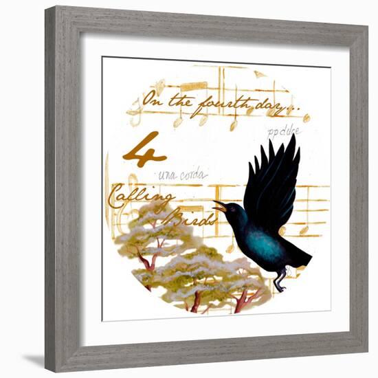 Four Calling Birds-Janice Gaynor-Framed Art Print