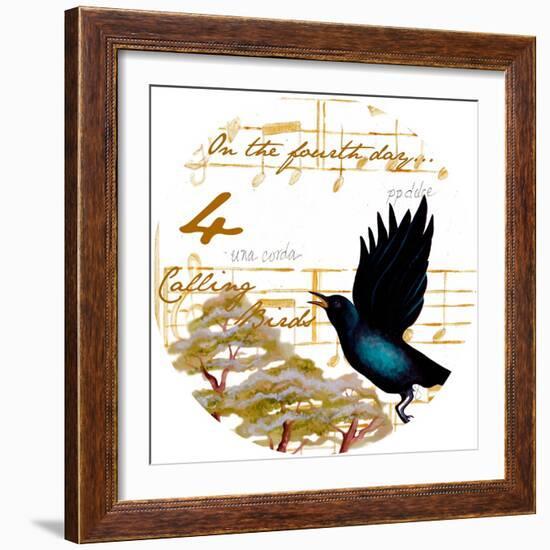 Four Calling Birds-Janice Gaynor-Framed Art Print