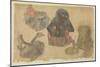 Four Captive Demons, 1470-1500-Persian School-Mounted Giclee Print