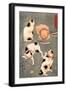 Four Cats in Different Poses-Kuniyoshi Utagawa-Framed Giclee Print