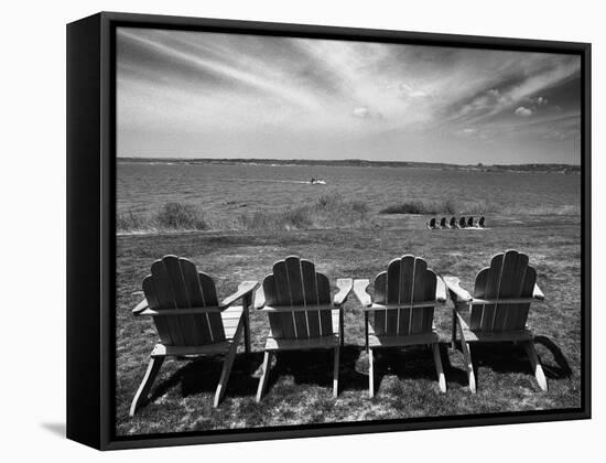 Four Chairs, Newport, Rhode Island 03-Monte Nagler-Framed Premier Image Canvas