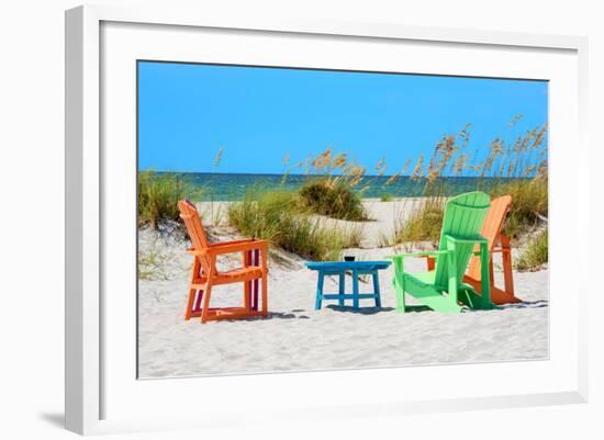 Four Chairs on the Beach - Florida-Philippe Hugonnard-Framed Photographic Print