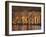 Four Common Zebra, Drinking at Water Hole, Etosha National Park, Namibia-Tony Heald-Framed Photographic Print