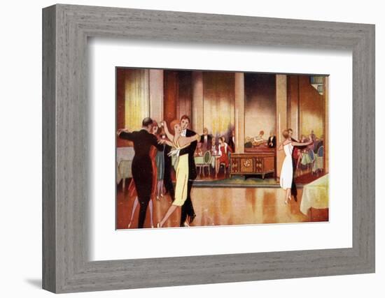 Four Couples Take Advantage of the Dance-Floor in a Smart Restaurant-null-Framed Photographic Print