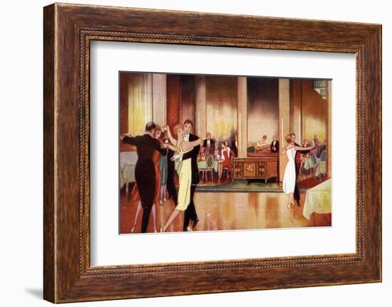 Four Couples Take Advantage of the Dance-Floor in a Smart Restaurant-null-Framed Photographic Print