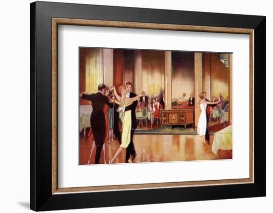 Four Couples Take Advantage of the Dance-Floor in a Smart Restaurant-null-Framed Photographic Print