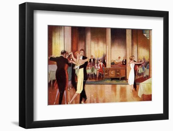 Four Couples Take Advantage of the Dance-Floor in a Smart Restaurant-null-Framed Photographic Print