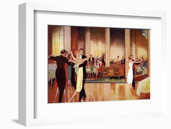 Four Couples Take Advantage of the Dance-Floor in a Smart Restaurant-null-Framed Photographic Print