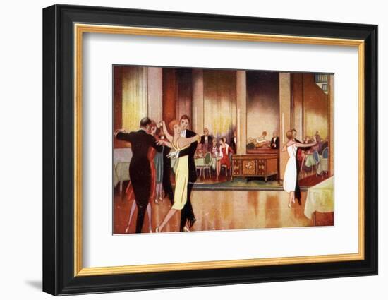 Four Couples Take Advantage of the Dance-Floor in a Smart Restaurant-null-Framed Photographic Print