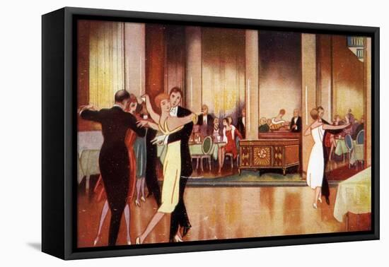 Four Couples Take Advantage of the Dance-Floor in a Smart Restaurant-null-Framed Premier Image Canvas