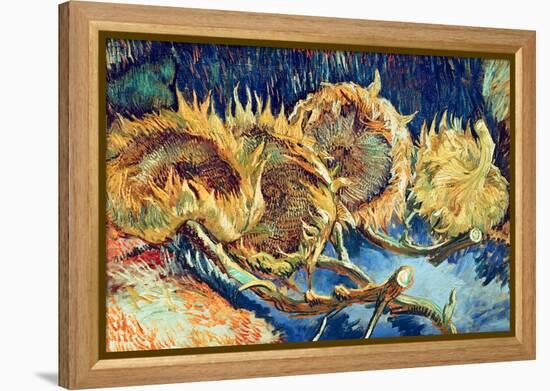 Four Cut Sunflowers, 1887-Vincent van Gogh-Framed Premier Image Canvas