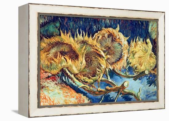 Four Cut Sunflowers, 1887-Vincent van Gogh-Framed Premier Image Canvas