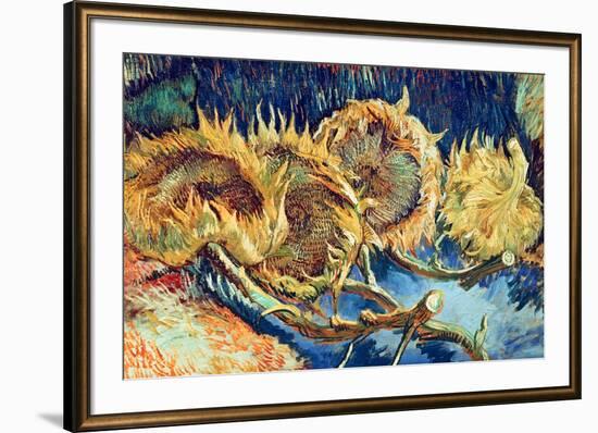 Four Cut Sunflowers, 1887-Vincent van Gogh-Framed Giclee Print