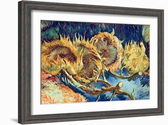 Four Cut Sunflowers, 1887-Vincent van Gogh-Framed Giclee Print