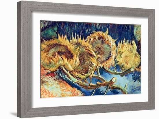 Four Cut Sunflowers, 1887-Vincent van Gogh-Framed Giclee Print