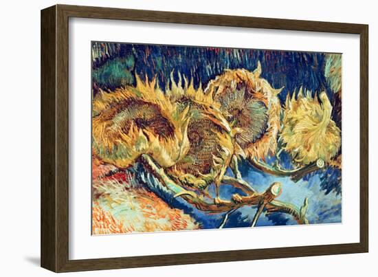 Four Cut Sunflowers, 1887-Vincent van Gogh-Framed Giclee Print