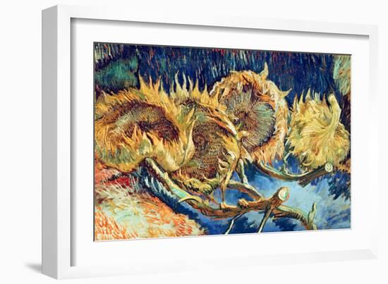 Four Cut Sunflowers, 1887-Vincent van Gogh-Framed Giclee Print