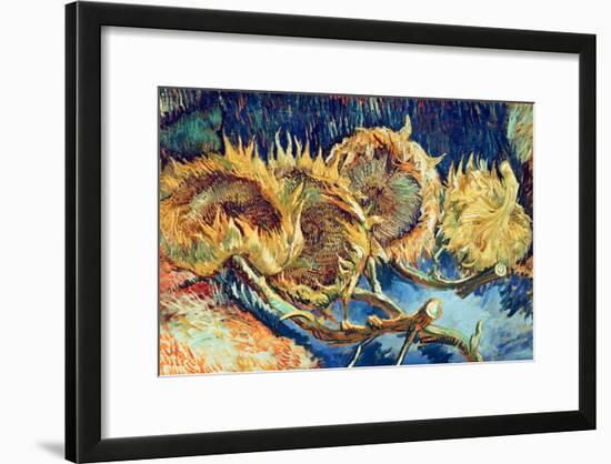 Four Cut Sunflowers, 1887-Vincent van Gogh-Framed Giclee Print