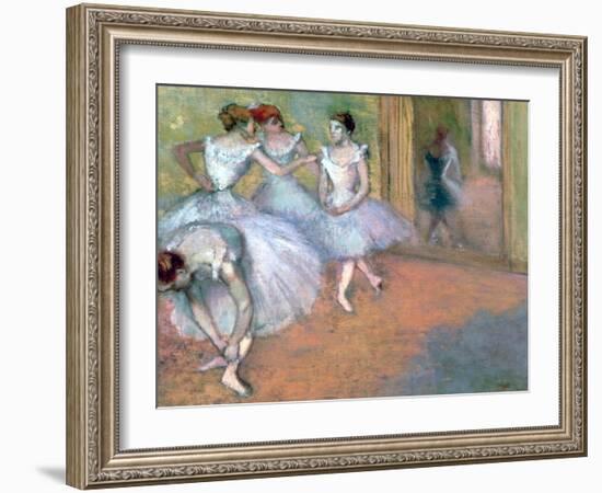 Four Dancers in the Foyer, Late 19th-Early 20th Century-Edgar Degas-Framed Giclee Print